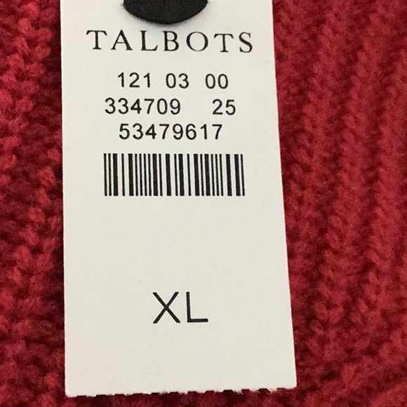 Gorgeous, never worn sweater!  Beautiful BRGHT  red! - Picture 6 of 7